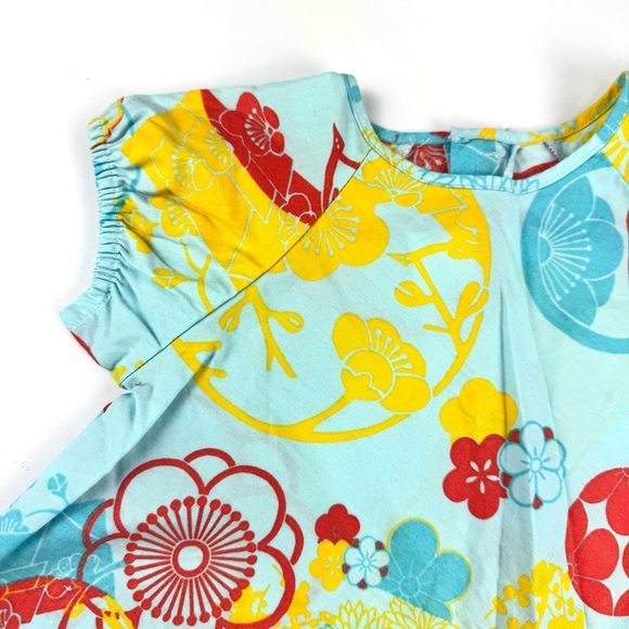 Kenzo Jungle NEW Baby Sz 12M Blue Floral Dress with Panty Set Lightweight Cotton - Picture 3 of 10